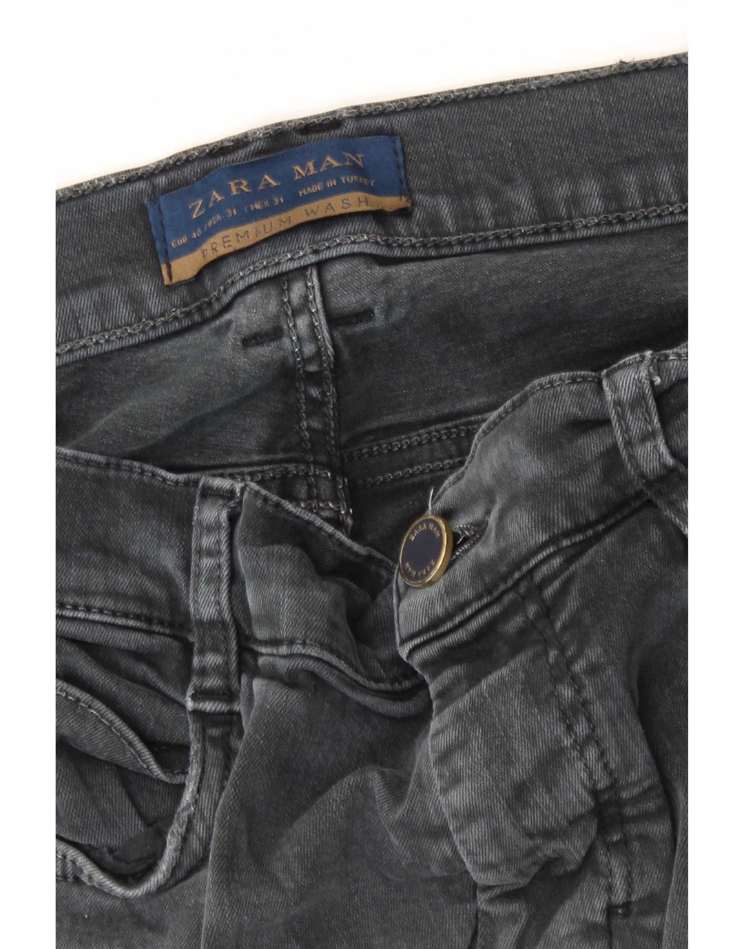 Jeans skinny da uomo Zara EU 40 medio W31 L31 grigio