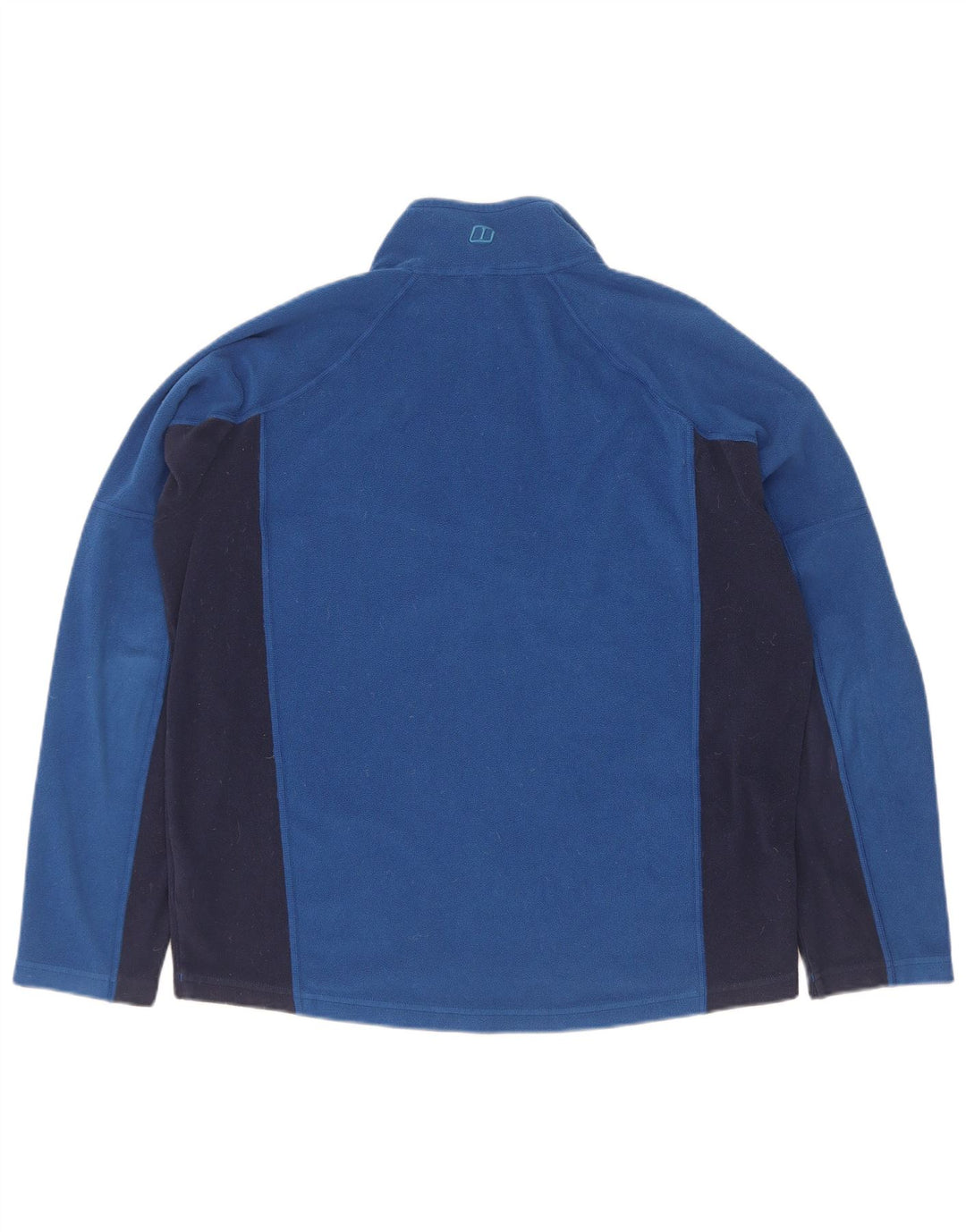 Maglione in pile da uomo Berghaus con zip e collo in poliestere color block blu medio