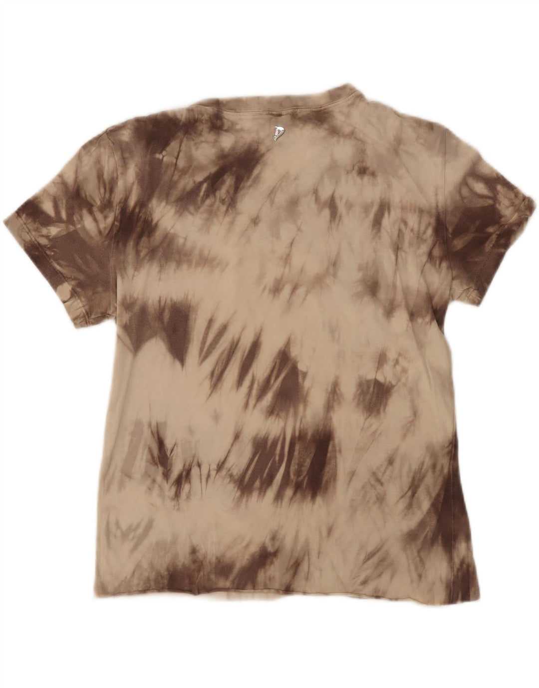 DONDUP Womens T-Shirt Top UK 12 Medium Beige Tie Dye Vintage Dondup and Second-Hand Dondup from Messina Hembry 