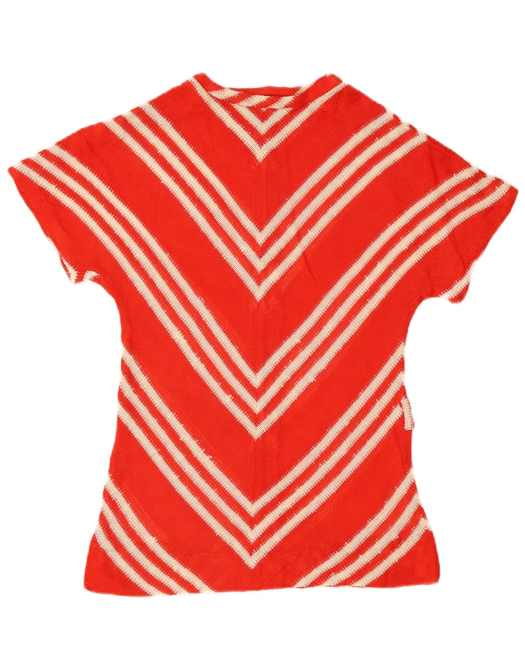 Camicetta vintage in maglia da donna Top EU 40 Chevron rosso medio
