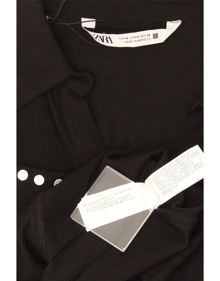 Abito camicia da donna Zara UK 12 viscosa nera media
