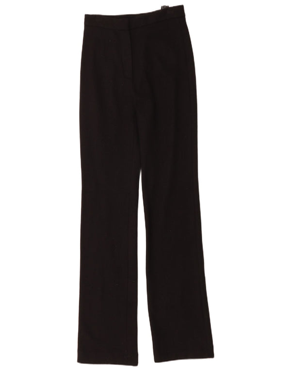 Pantaloni chino dritti da donna Massimo Dutti EU 34 2XS W24 L34 Lana nera