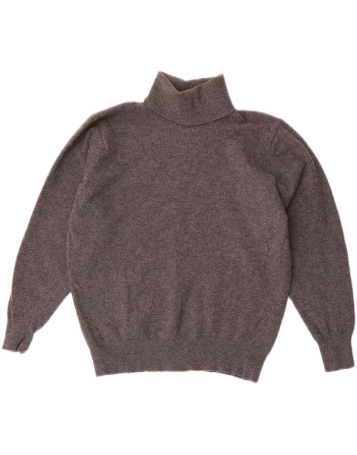 Maglione maglione a collo alto da donna Hodgson UK 14 Grigio medio chiazzato