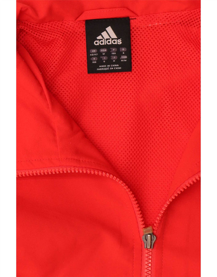 Giacca da tuta da uomo Adidas UK 40/42 poliestere rosso medio