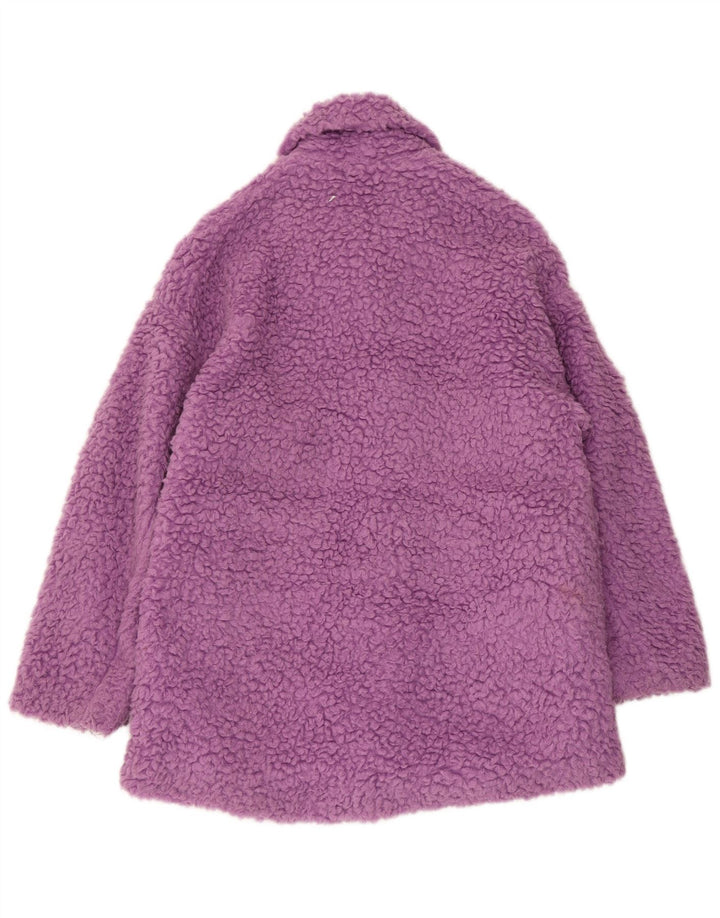 Soprabito oversize con orsetto da donna Zara UK 6 XS acrilico viola