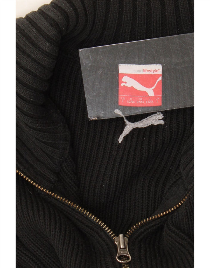 Maglione cardigan da uomo PUMA grande nero