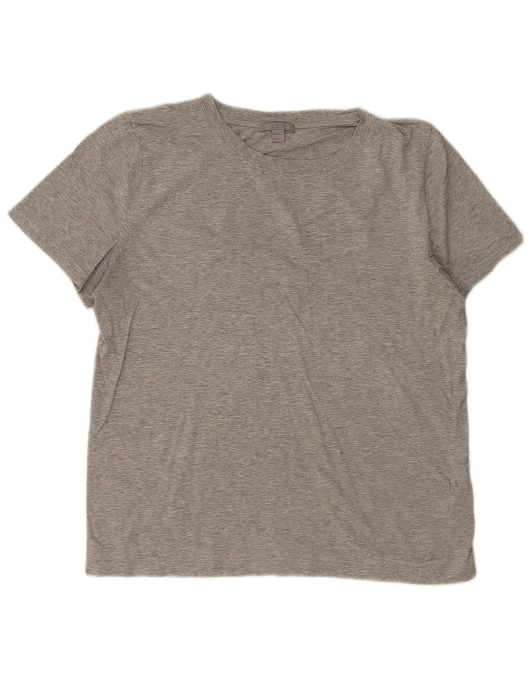 T-shirt da donna COS Top UK 14 cotone screziato grigio medio