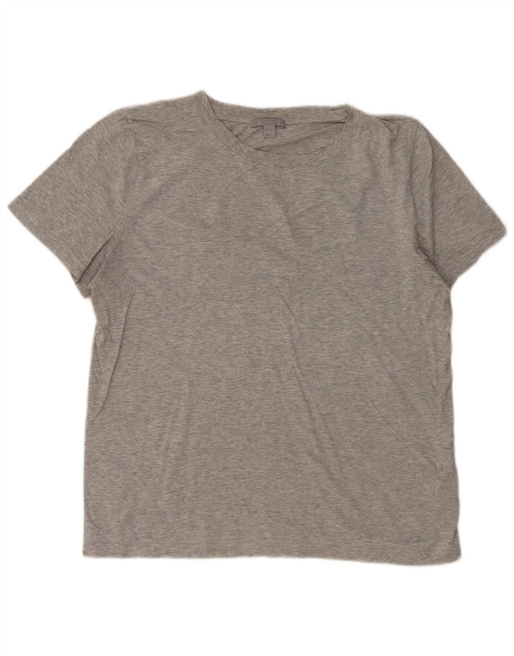 T-shirt da donna COS Top UK 14 cotone screziato grigio medio