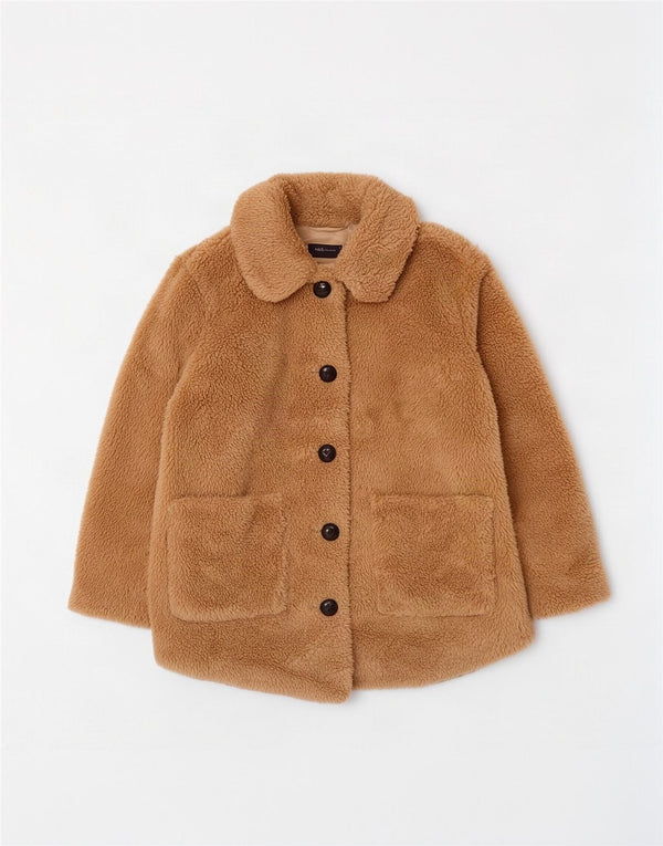 Soprabito da donna Marks & Spencer con orsacchiotto UK 12 Poliestere beige medio