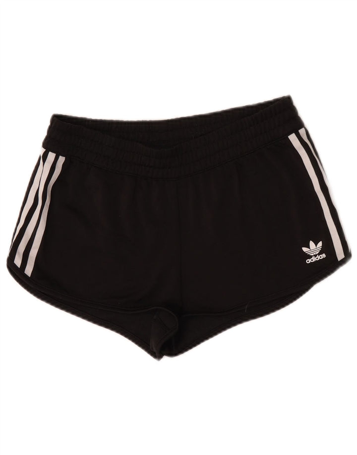 Pantaloncini sportivi da donna Adidas UK 12 Medium Nero Colourblock Poliestere