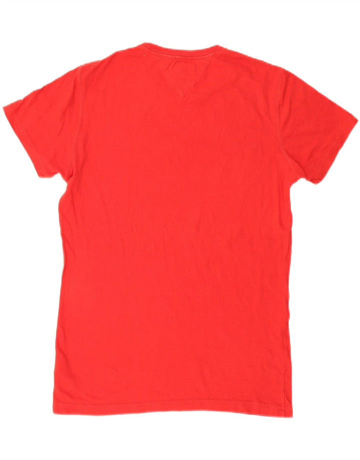 TOMMY HILFIGER Mens Graphic T-Shirt Top Medium Red Cotton