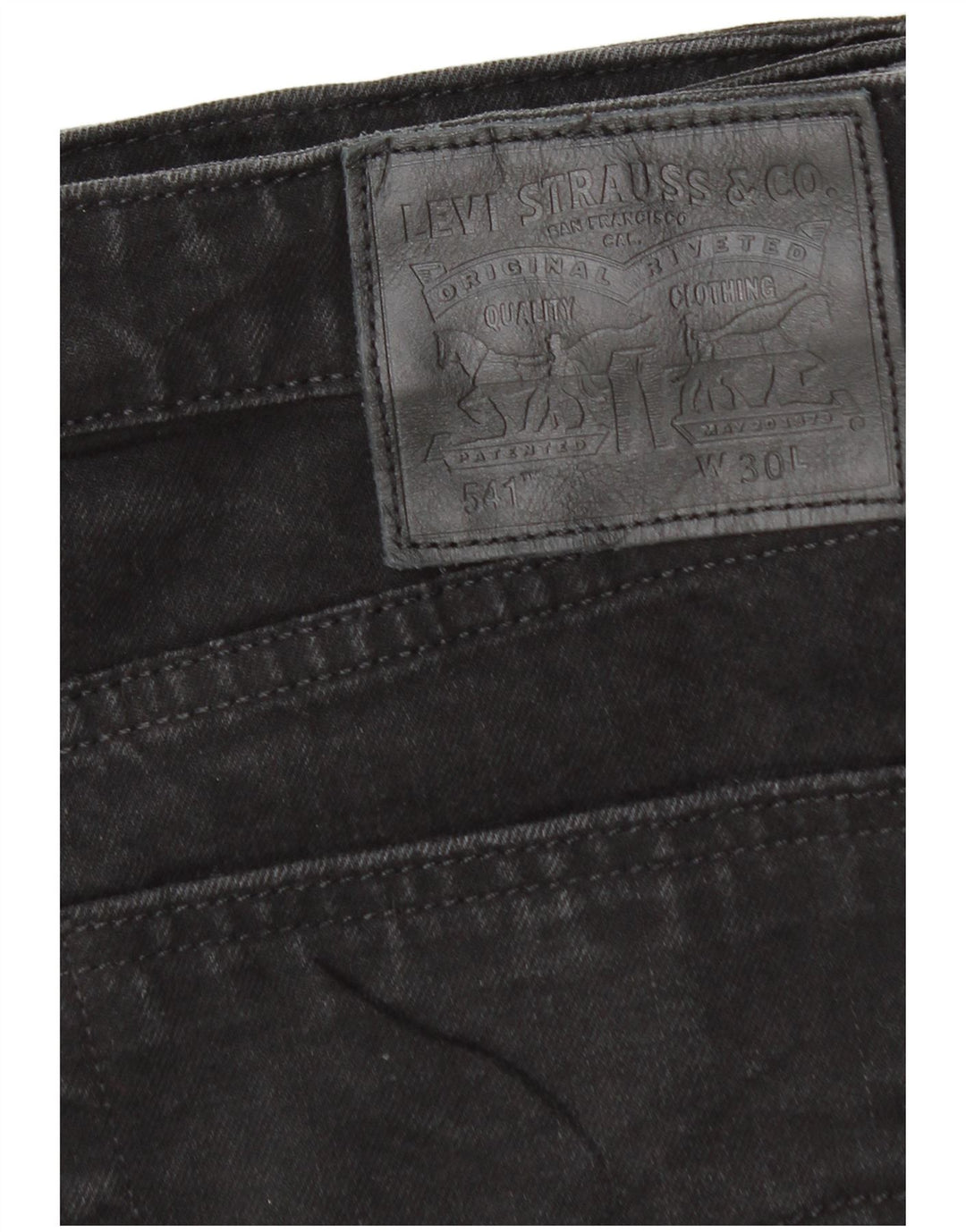LEVI'S Pantaloncini di jeans 541 da uomo W30 cotone nero medio
