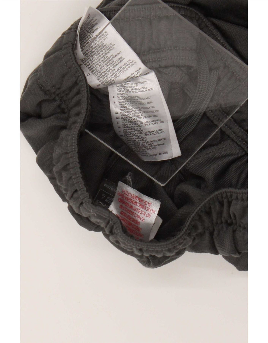 Pantaloni della tuta da ragazzo Adidas 7-8 anni in poliestere grigio