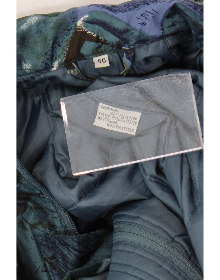 Cappotto giacca a vento oversize da donna con motivo astratto VINTAGE EU 44 XL Blu