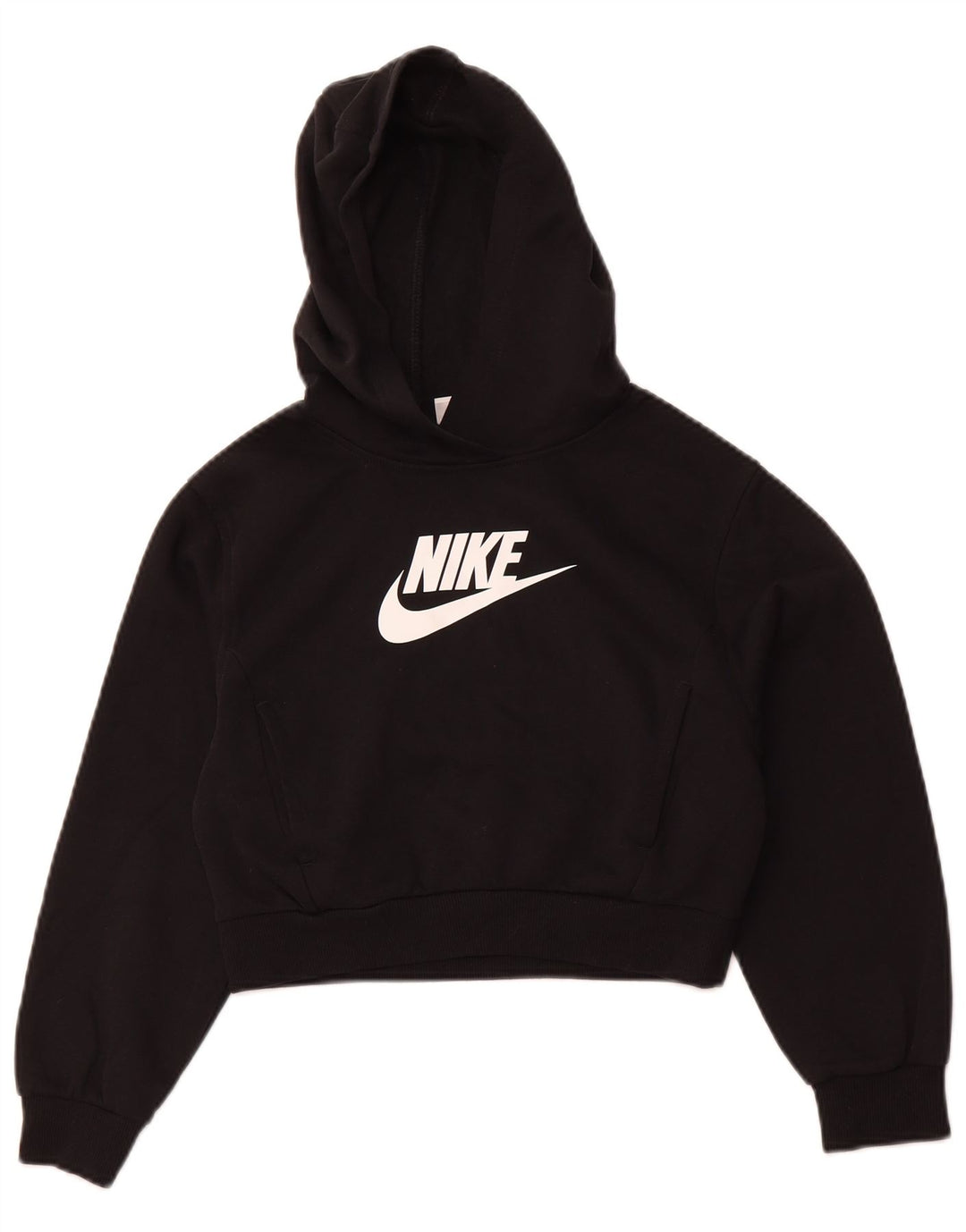 Maglione con cappuccio grafico NIKE per ragazze, 10-11 anni, cotone nero medio