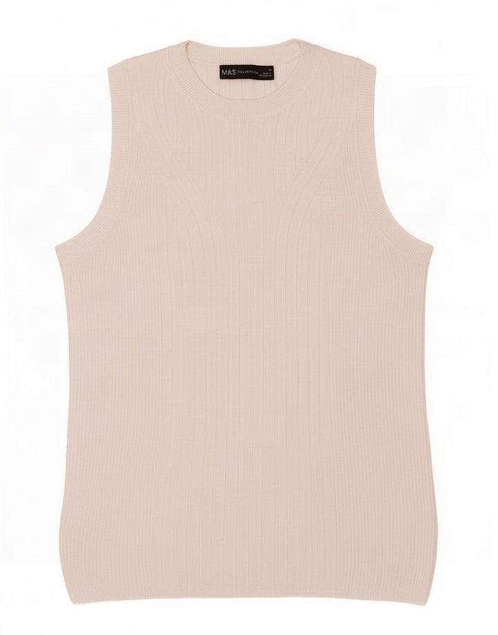 Canotta da donna Marks & Spencer UK 12 Viscosa bianca media