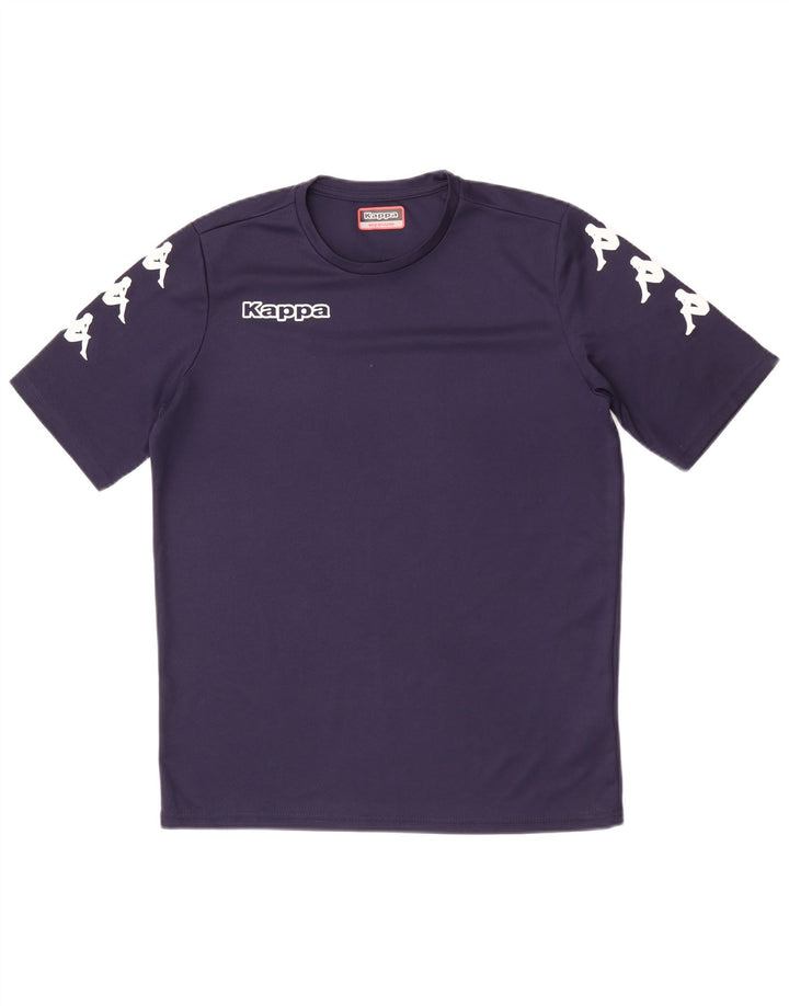 T-shirt grafica da uomo Kappa Top medio in poliestere blu navy