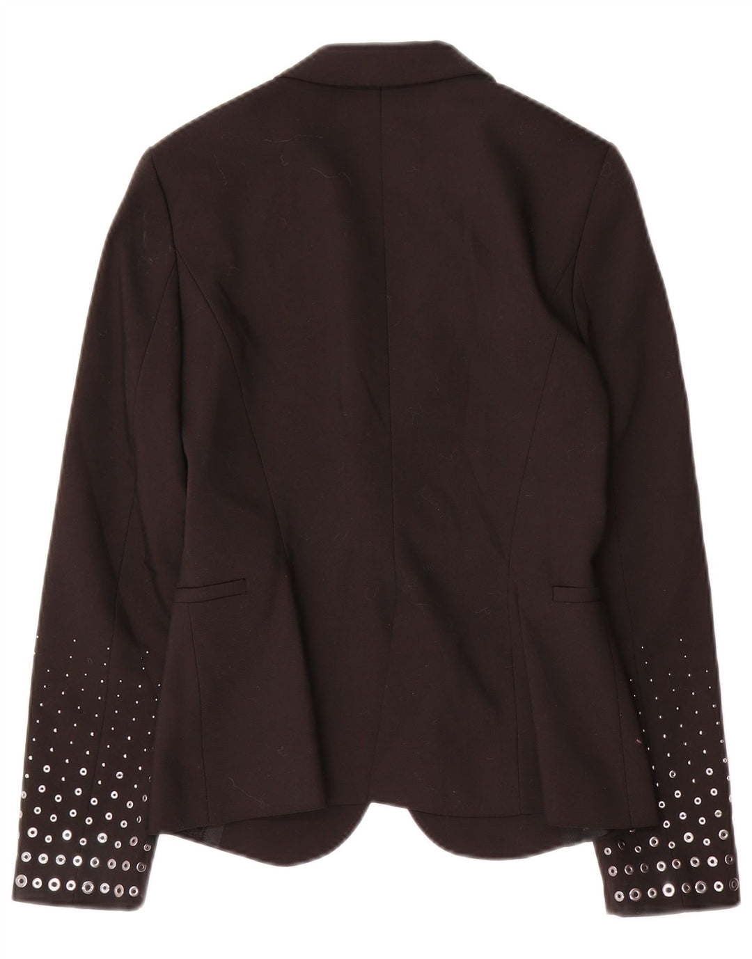 Giacca Blazer a 1 Bottone ZARA da Donna UK 10 Piccola in Poliestere Nero