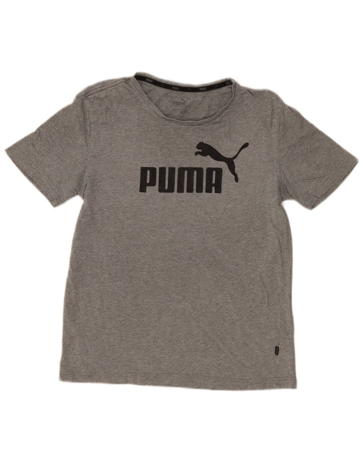 T-shirt grafica da uomo Puma Top piccola grigia