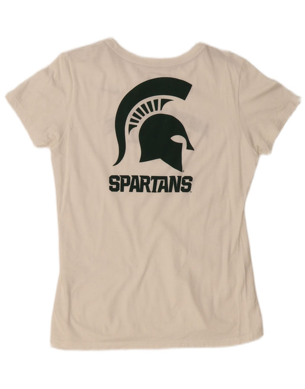 T-shirt grafica NIKE da donna Michigan State Top UK 12 medio bianco sporco