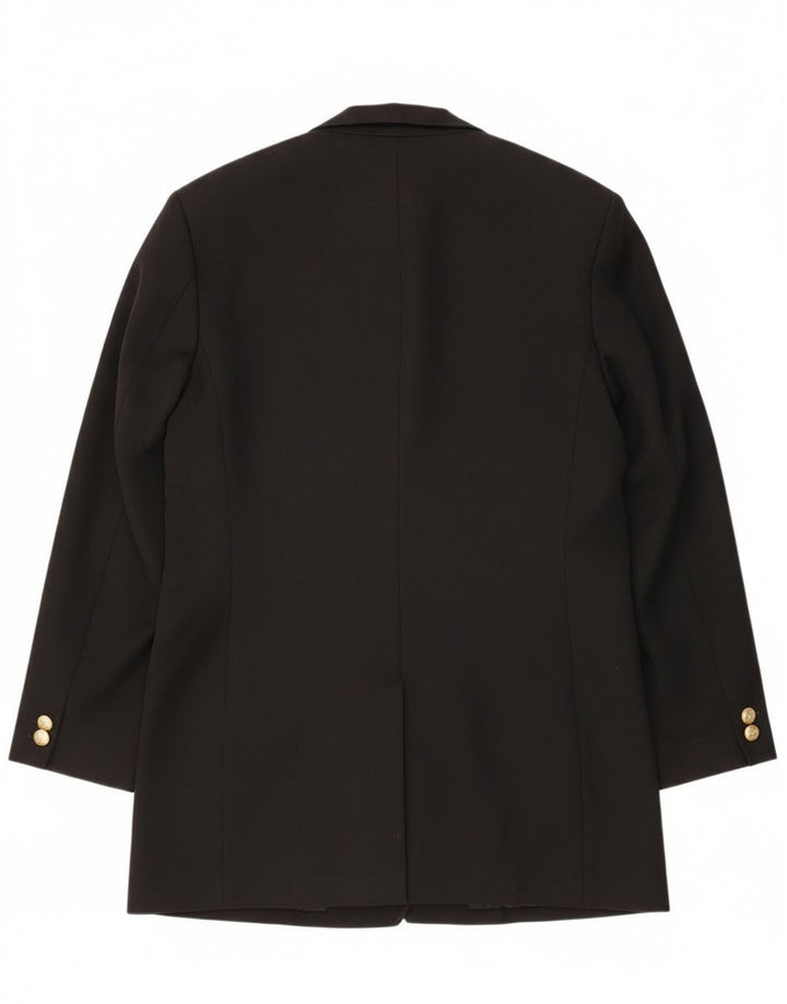 Giacca blazer doppiopetto da donna Marks & Spencer UK 14 grande lana nera