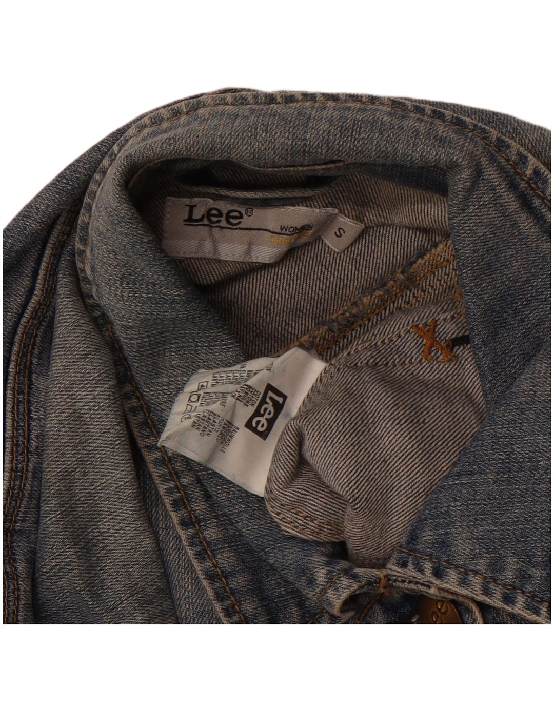 Giacca in denim da donna LEE UK 10 piccola in cotone blu navy