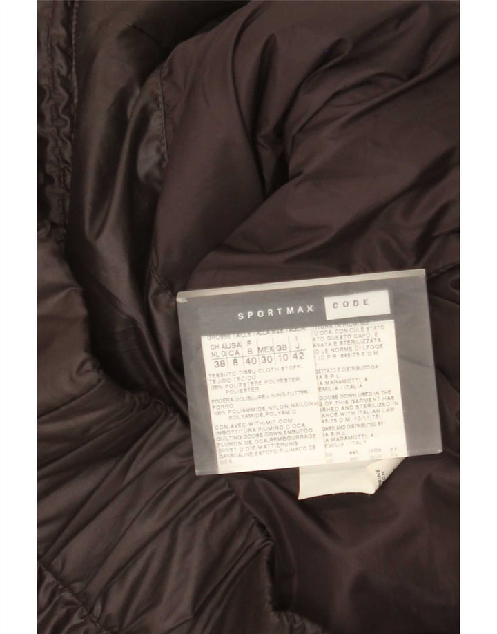 Giacca imbottita oversize da donna Sportmax UK 10 piccola poliestere marrone