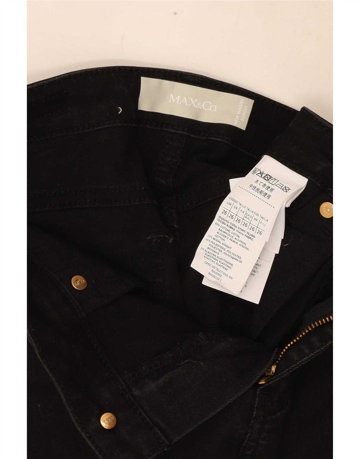 Jeans skinny da donna Max & Co. W26 L27 cotone nero