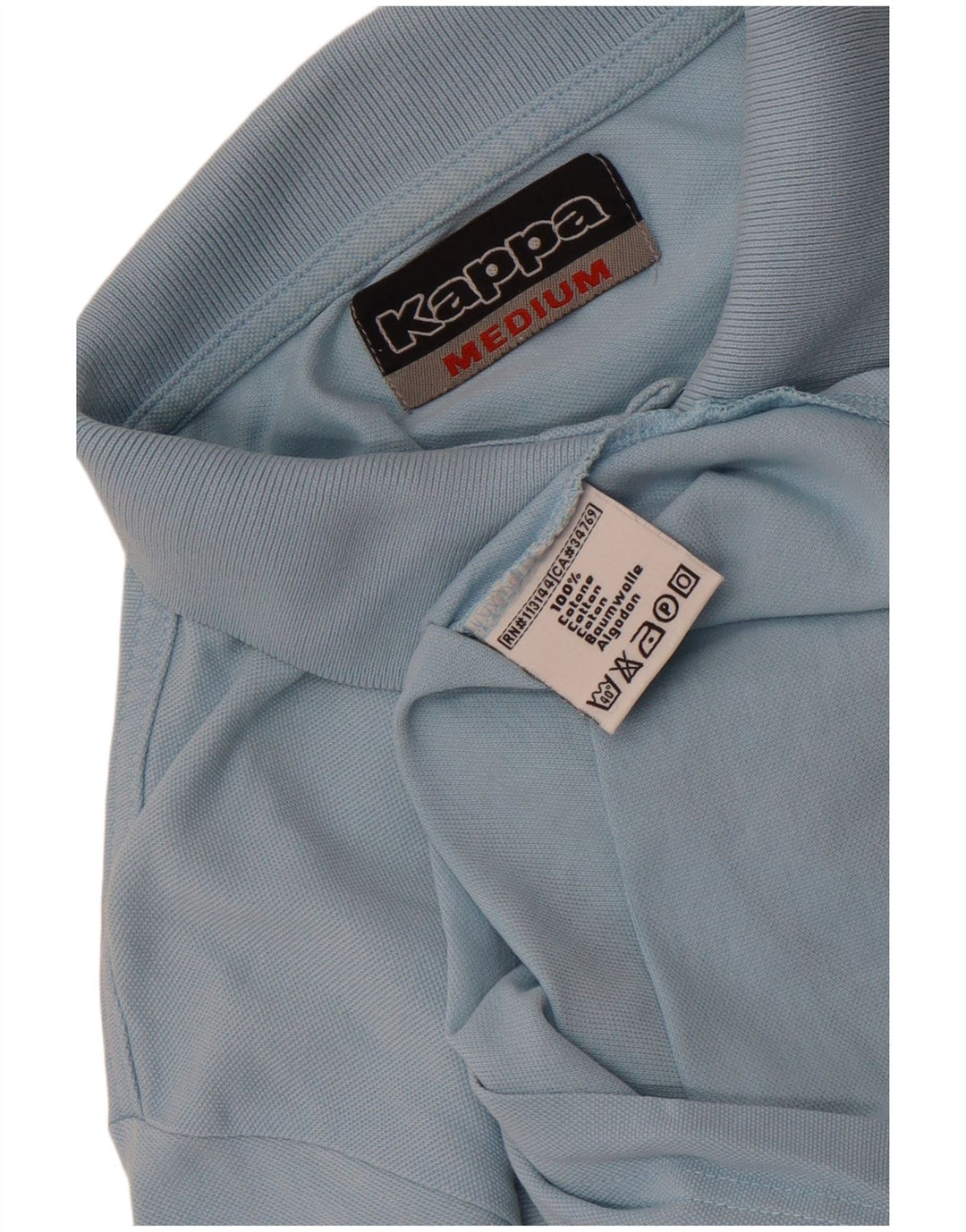 Polo Kappa Uomo Blu Medio in cotone
