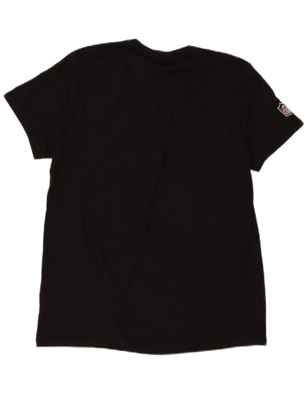 T-shirt grafica da uomo NFL Top in cotone nero medio