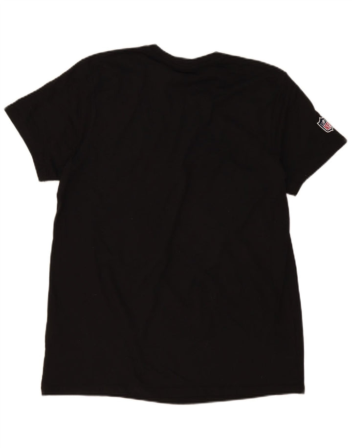T-shirt grafica da uomo NFL Top in cotone nero medio