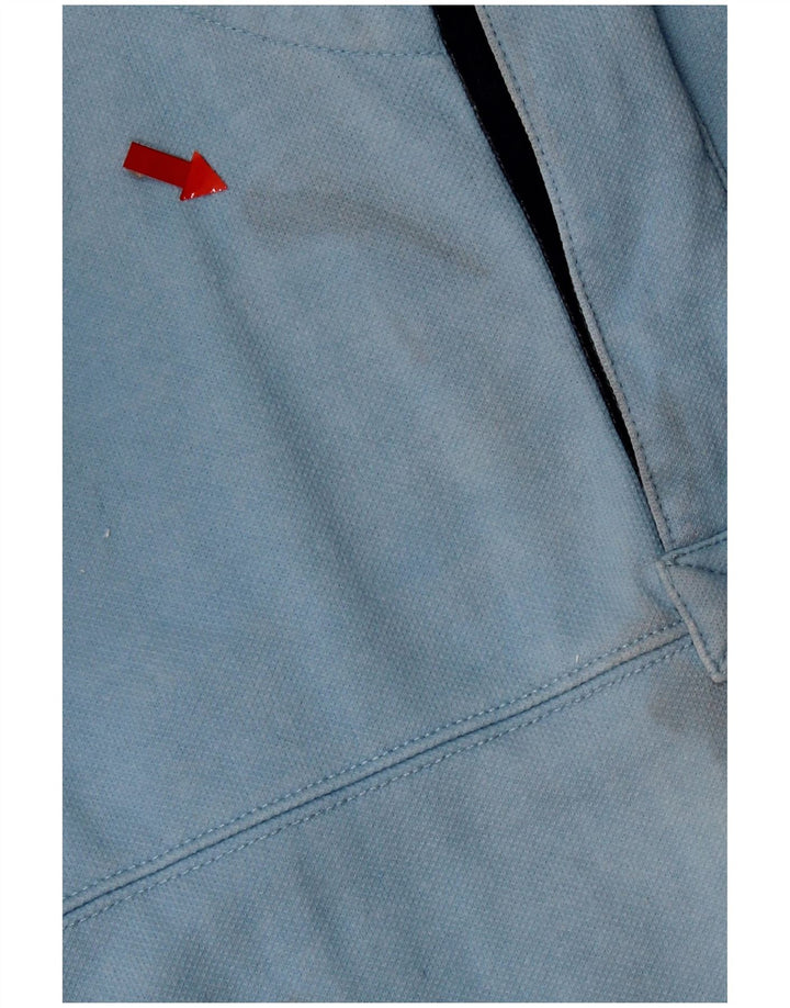 Crew Clothing Felpa con collo con zip da uomo Maglione in cotone blu medio