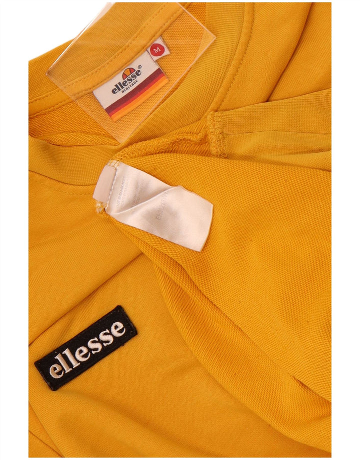 Felpa grafica da uomo Ellesse, maglione, cotone color block giallo medio