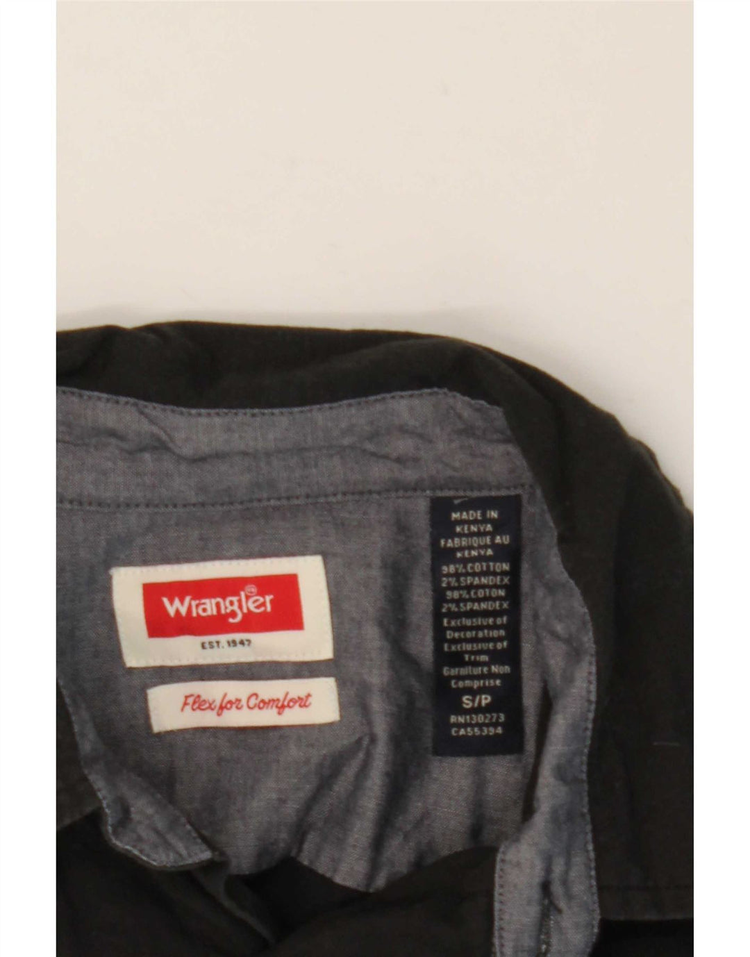 Camicia a maniche corte da uomo Wrangler piccola in cotone nero