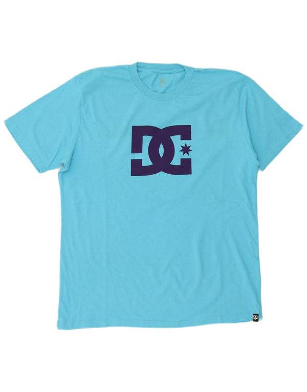 T-shirt grafica da uomo DC Top XL in cotone blu