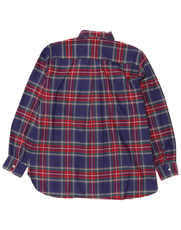 Camicia Benetton Uomo Piccola Cotone Scozzese Blu