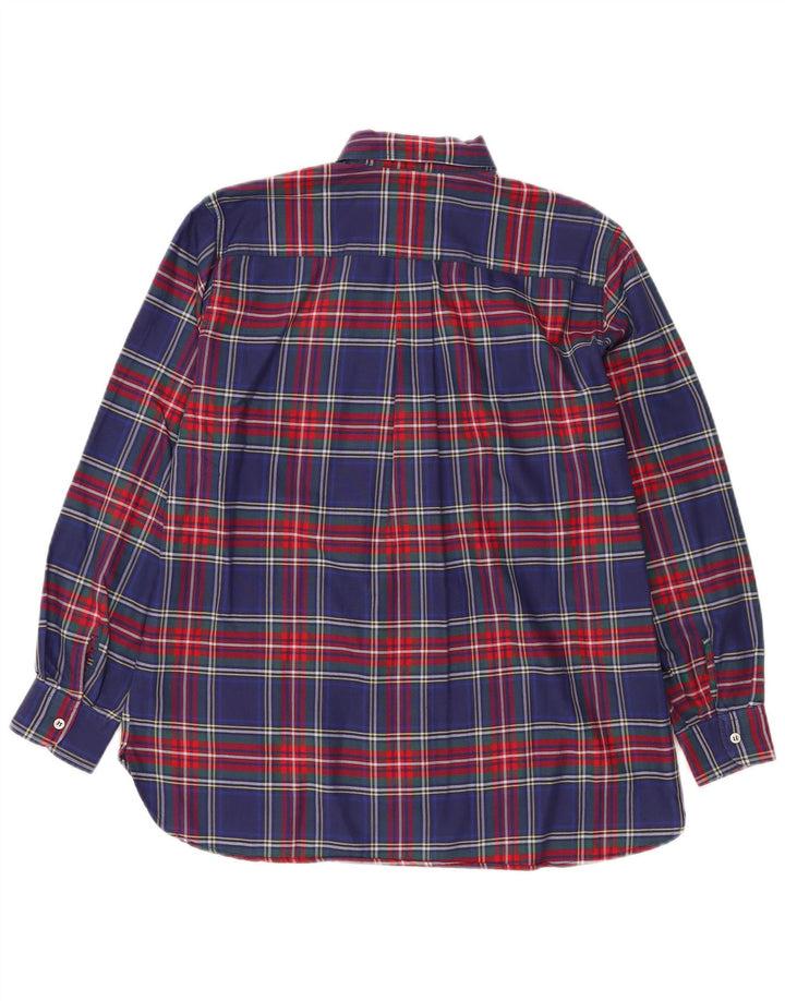 Camicia Benetton Uomo Piccola Cotone Scozzese Blu