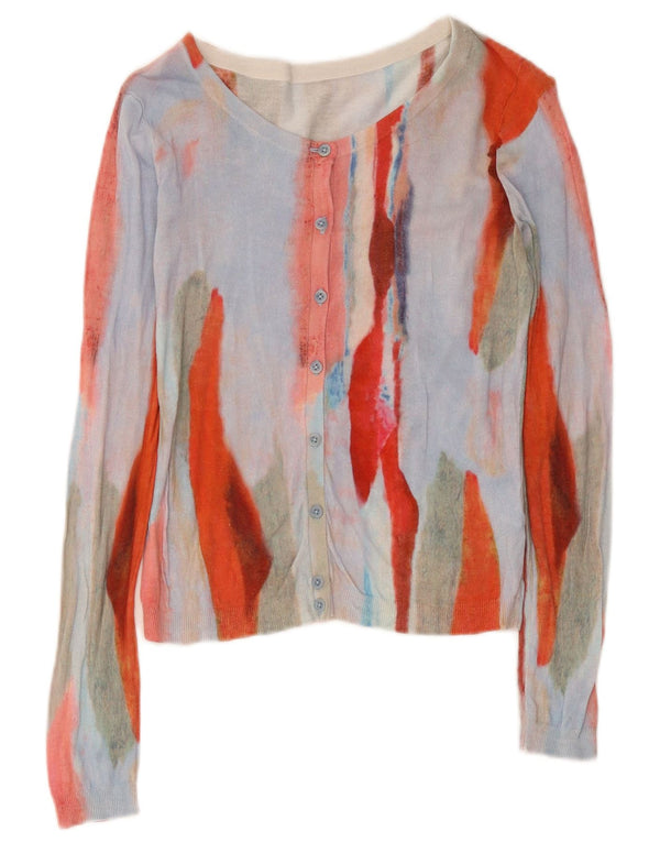Maglione cardigan da donna con motivo astratto Hugo Boss UK 10 piccolo multicolore