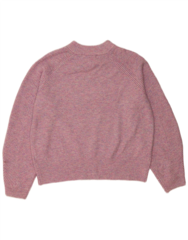 Maglione maglione girocollo da donna Marks & Spencer UK 14 Acrilico rosa medio