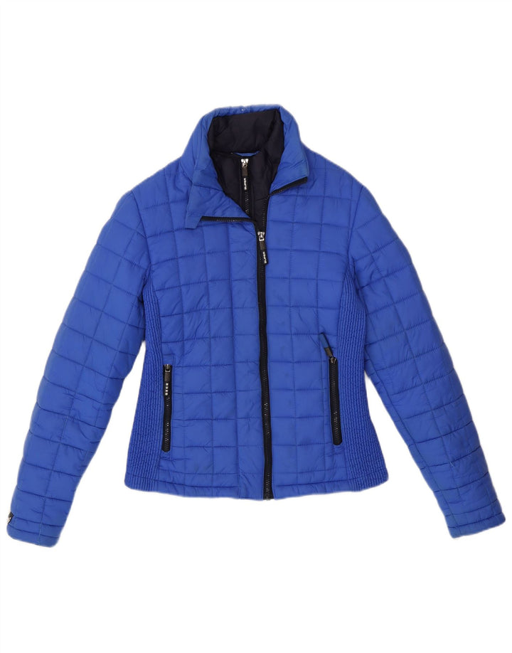 Giacca imbottita da donna SUPERDRY UK 10 piccola poliestere blu