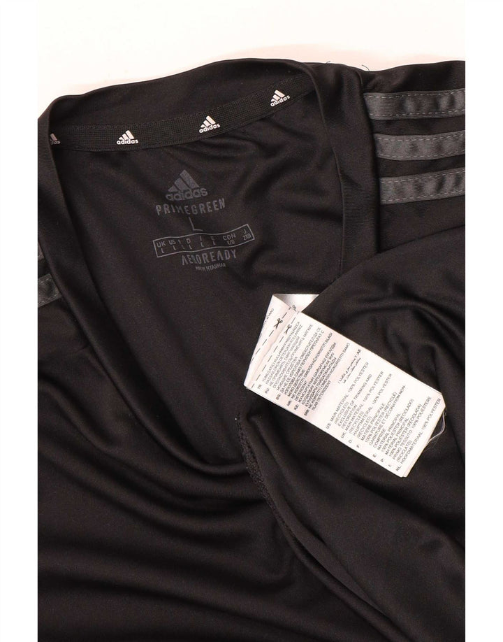 Maglietta Adidas Aeroready da uomo, grande, in poliestere nero