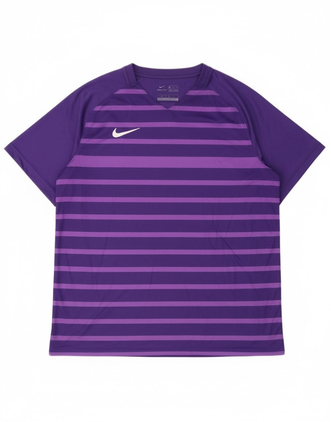 T-shirt da uomo Nike Dri Fit Top 2XL poliestere a righe viola