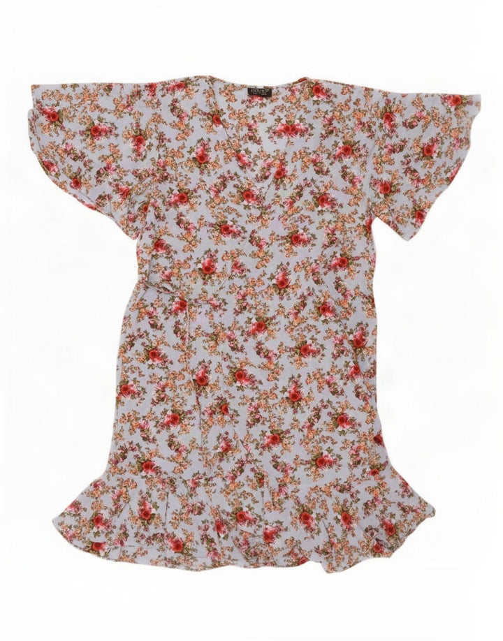Topshop Prendisole da donna UK 8 Piccolo poliestere floreale blu