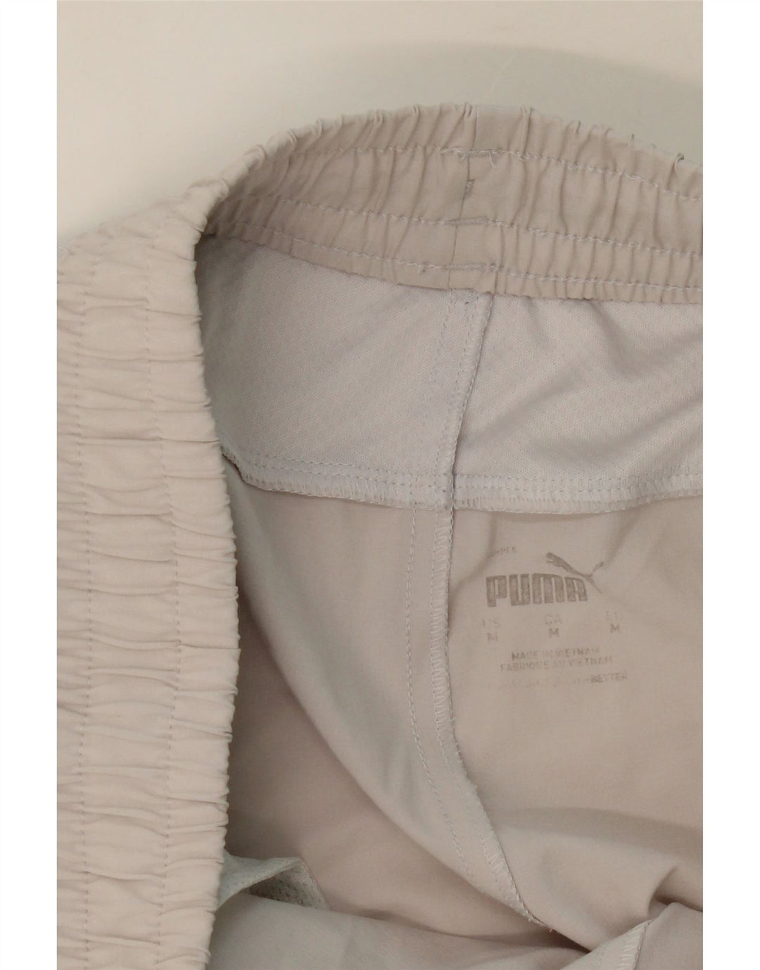 PUMA Mens Graphic Sport Shorts Medium Beige Colourblock Vintage Puma and Second-Hand Puma from Messina Hembry 