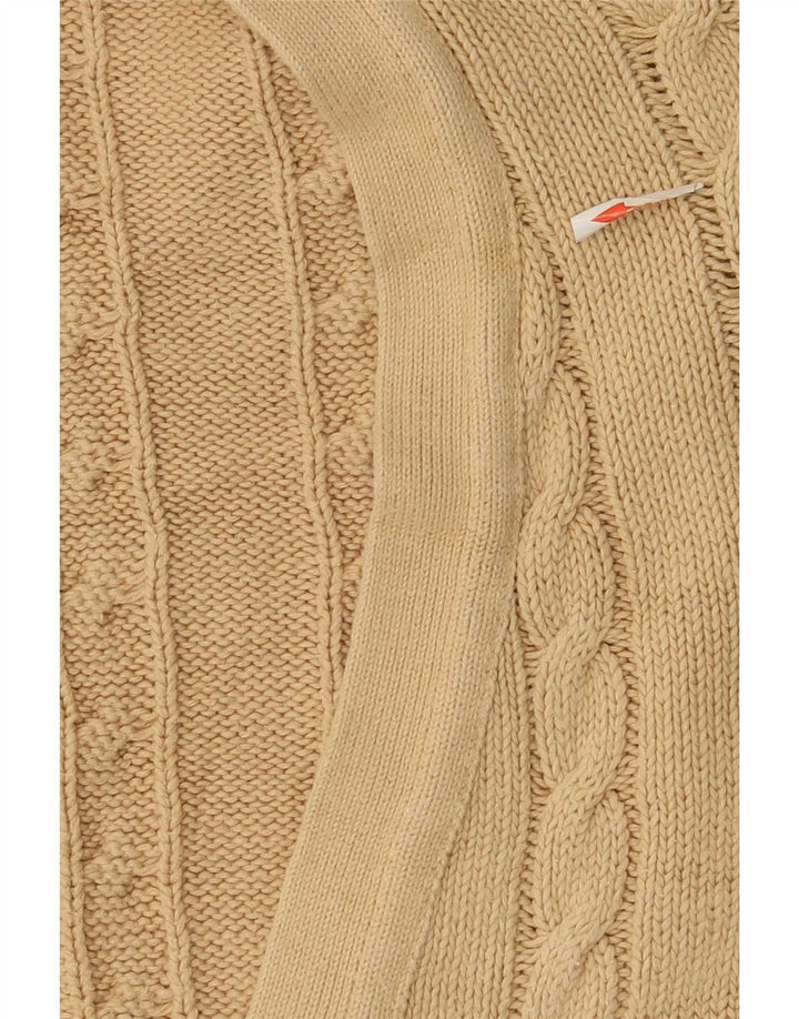 Maglione Cardigan Uomo Benetton IT 48 Cotone Beige Medio