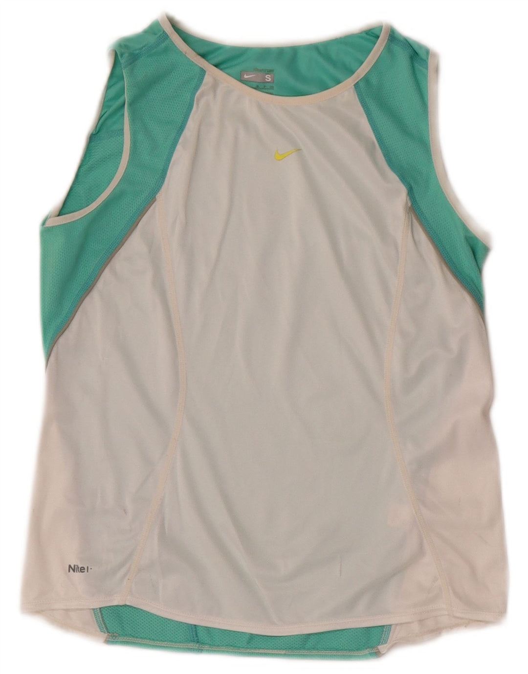 Canotta corta da donna Nike UK 8 Small White Colourblock