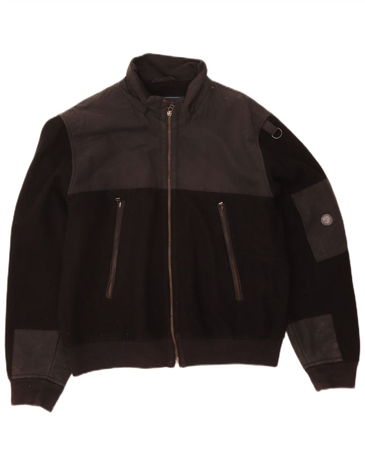 Giubbotto bomber da uomo Ivy Oxford IT 50 Large nero in lana color block