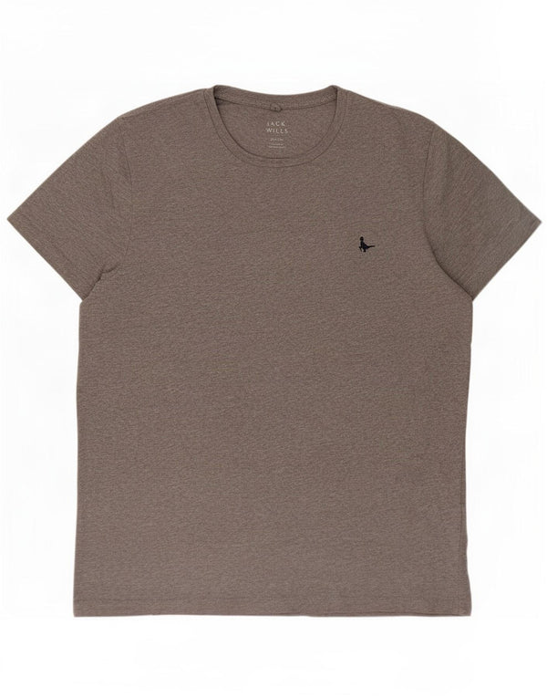 Jack Wills Mens T-Shirt Top Medium Grey Flecked Cotton