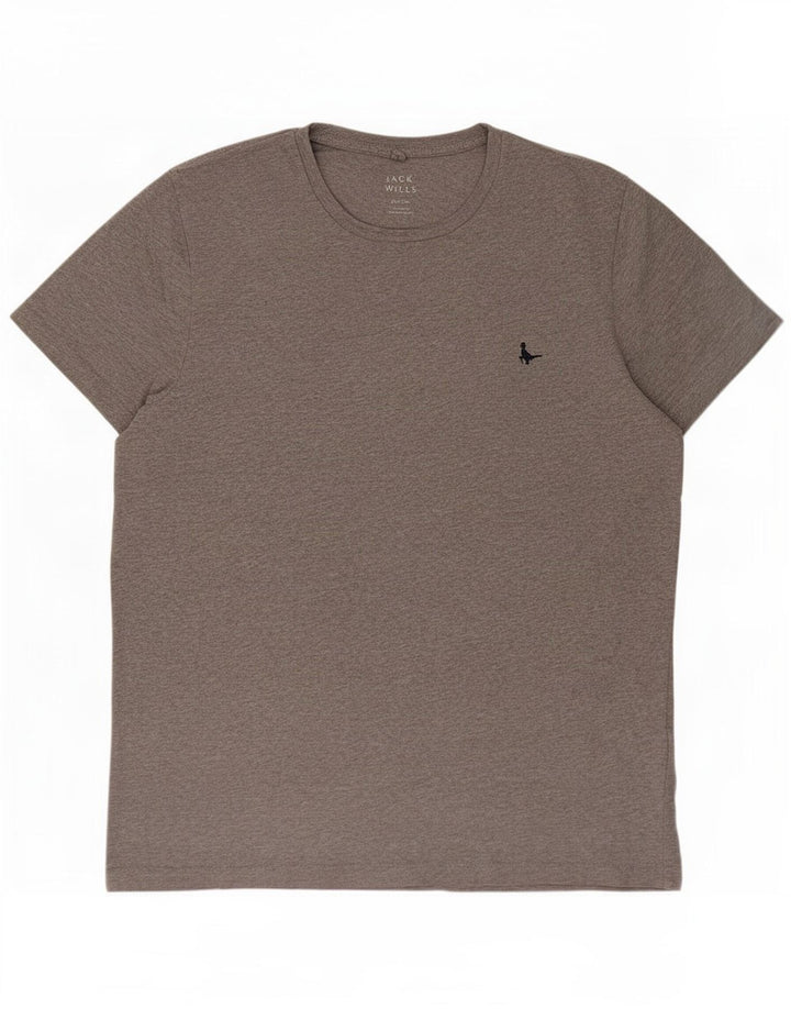 T-shirt da uomo Jack Wills Top in cotone screziato grigio medio