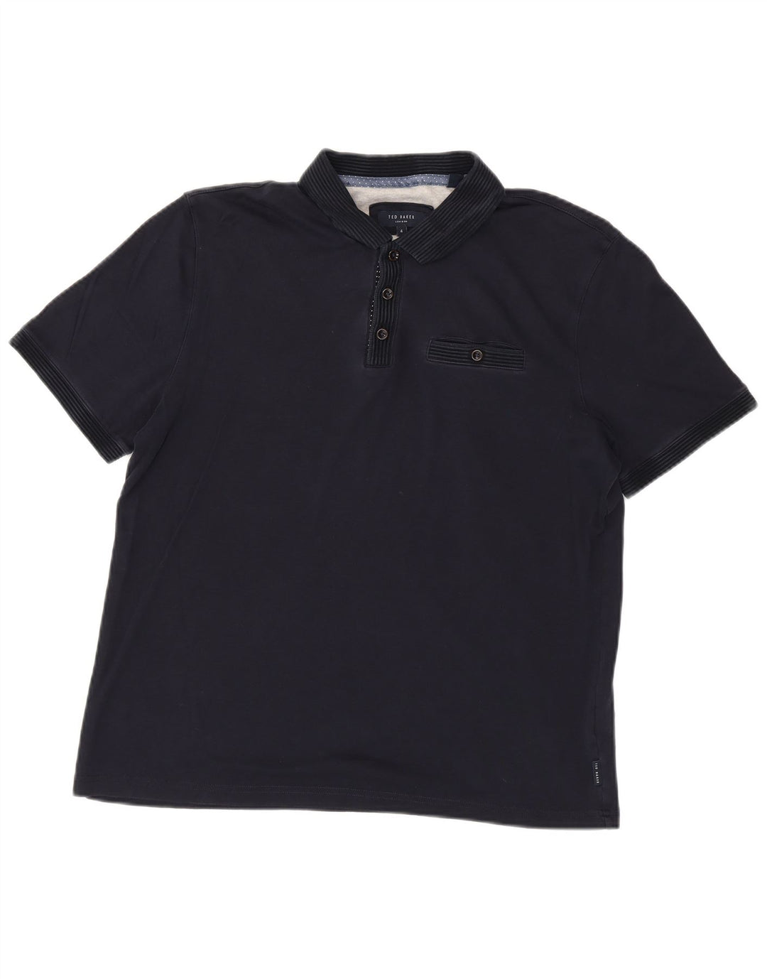 Polo da uomo Ted Baker taglia 4 grande in cotone blu navy